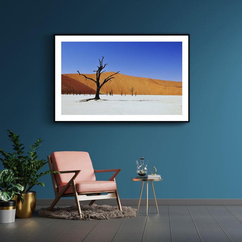 Woestijn vlakte poster