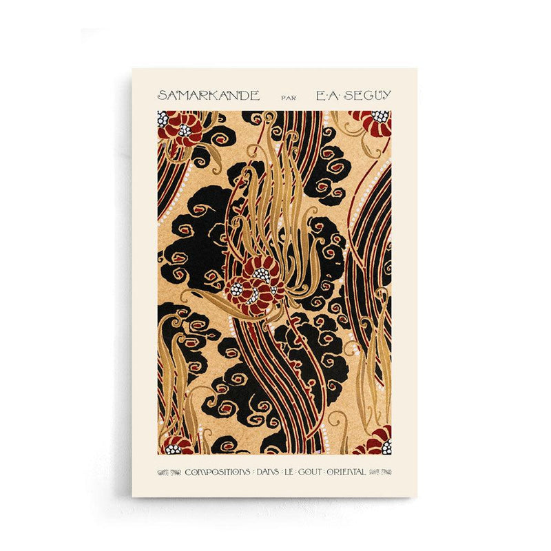 Emile-Alain Séguy - Flower pattern Art Deco II - Walljar