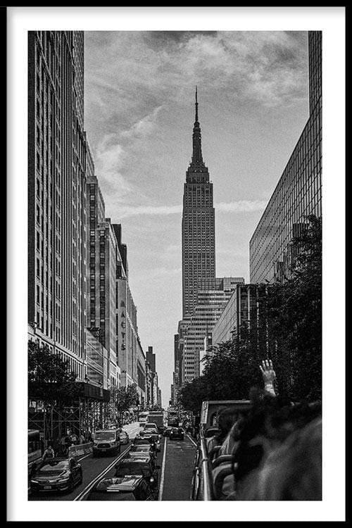 Order black and white poster Empire State Building