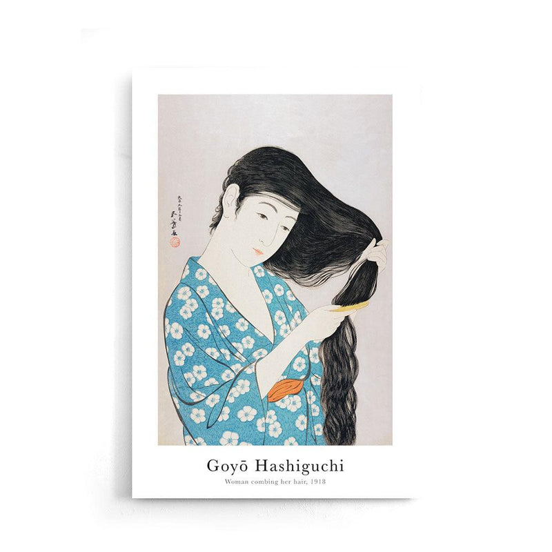 Goyō Hashiguchi - Woman Combing Her Hair - Walljar