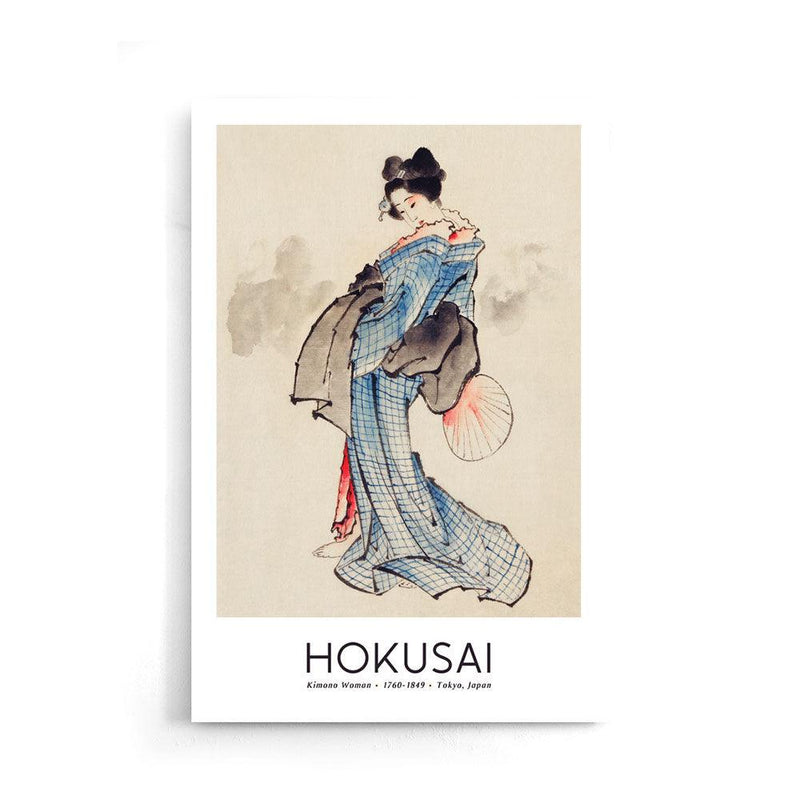 Hokusai woman poster