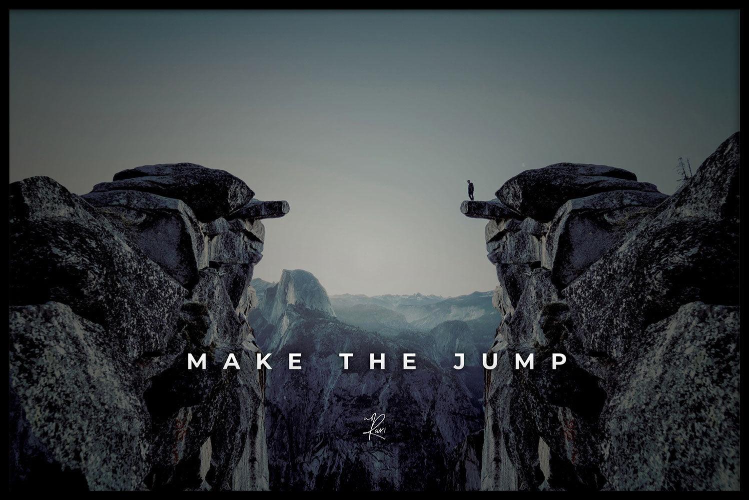 Order the motivation poster Make The Jump online | walljar.com