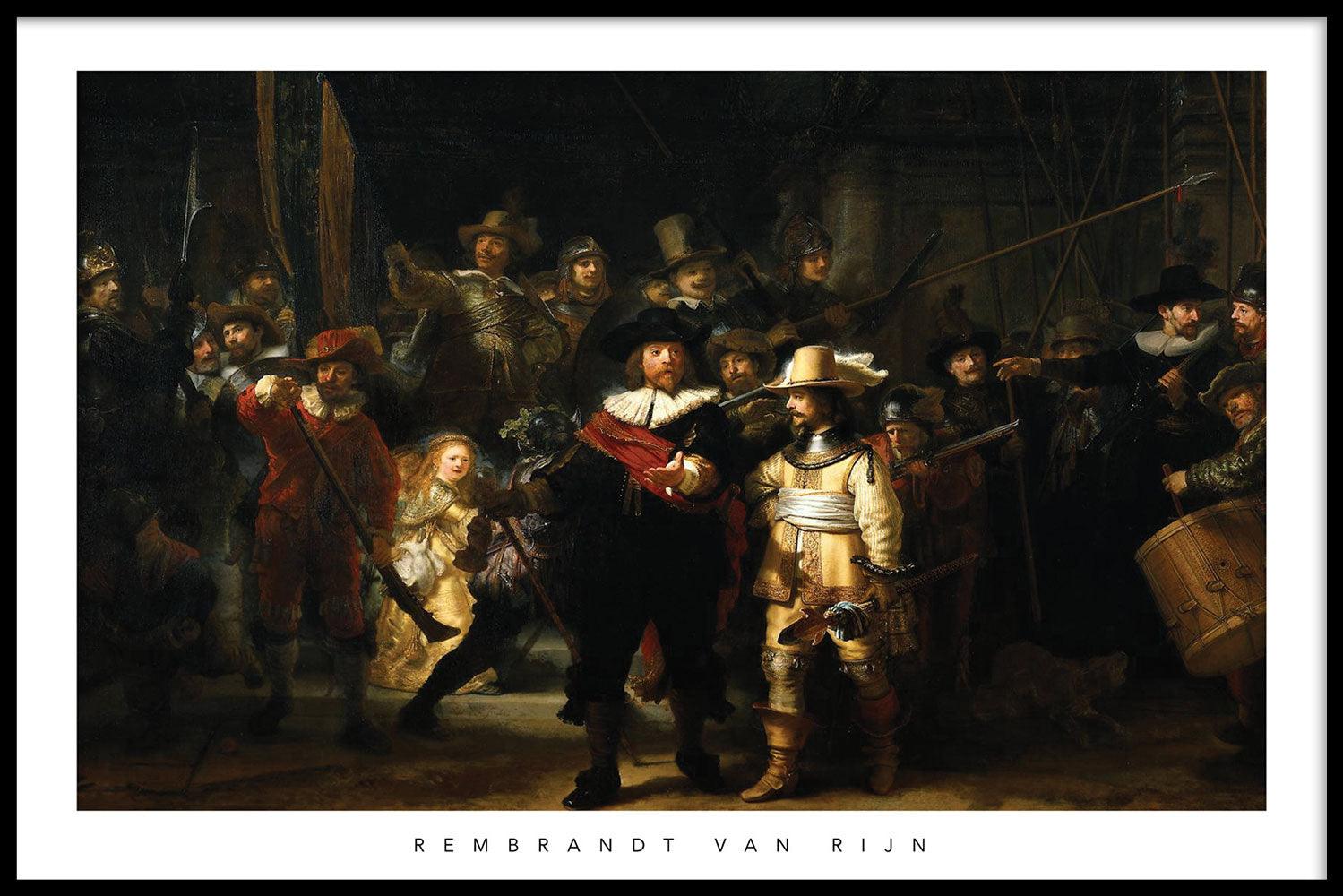 Rembrandt van Rijn - De Nachtwacht schilderij kopen | Walljar.com