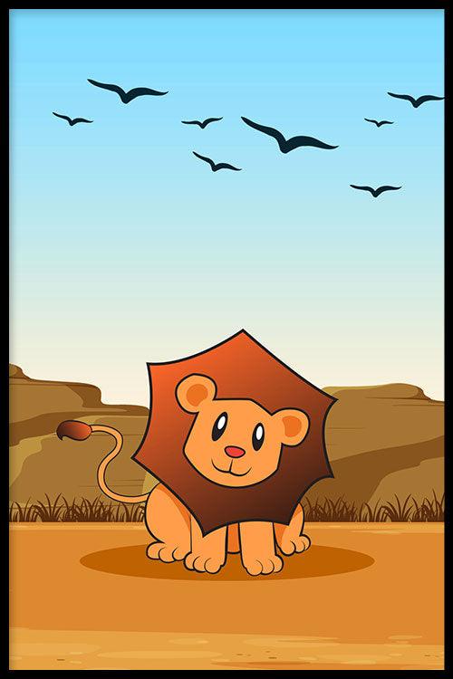 kinder poster leeuw
