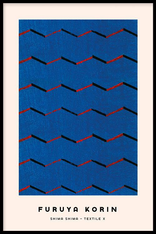 Furuya Korin - Shima Shima  Japanese textile X - Walljar