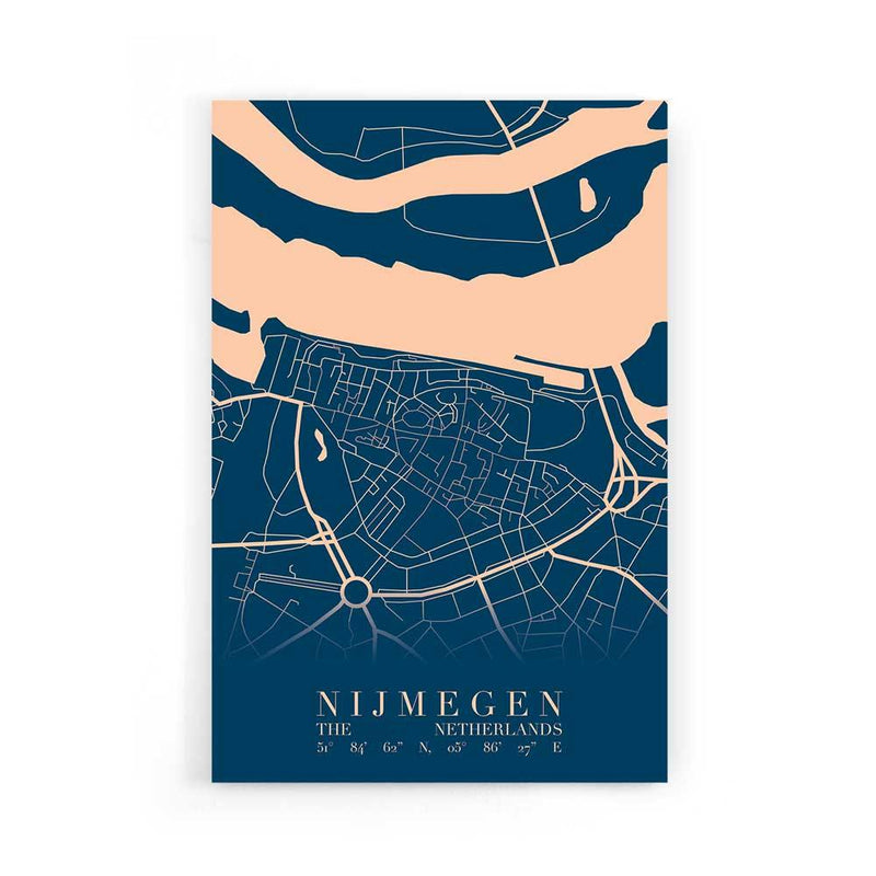 Stadskaart Nijmegen Centrum VI op poster