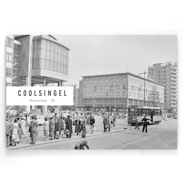 Coolsingel Vintage Rotterdam Poster I Walljar I Vintage steden fotografie