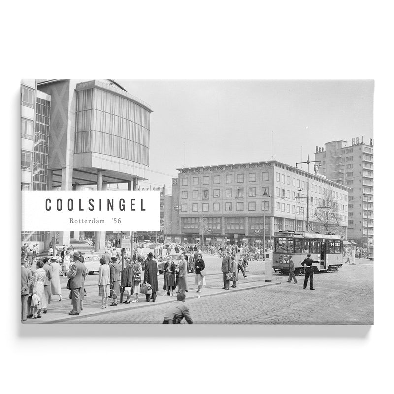 Coolsingel Vintage Rotterdam Poster I Walljar I Vintage steden fotografie I canvas