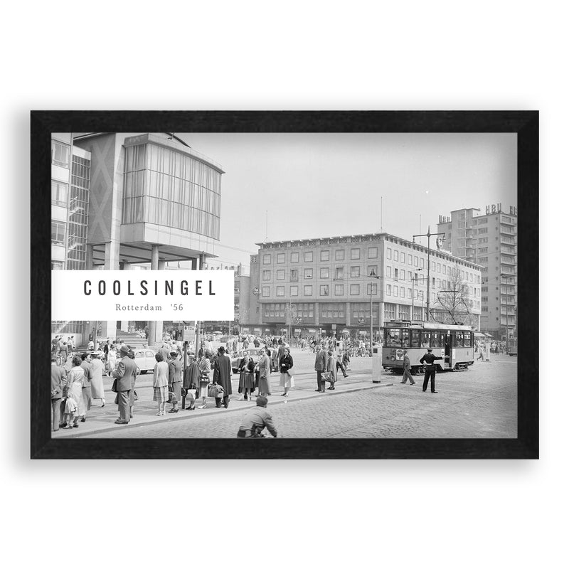 Coolsingel Vintage Rotterdam Poster I Walljar I Vintage steden fotografie