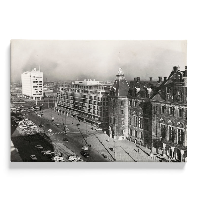 De Coolsingel 1961 Zonder Witrand I Poster I Vintage foto's Rotterdam I Walljar I Canvas I