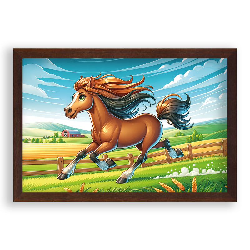 Galopperende pony Walljar Poster