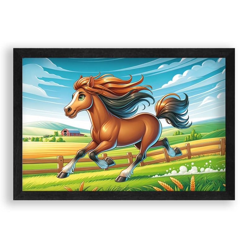 Galopperende pony Walljar Poster