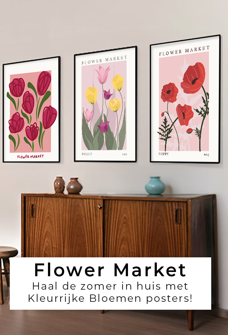Flower market bloemen posters walljar.com