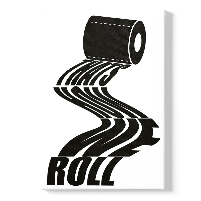 This is how we roll I WC I Toillet I Badkamer I Typografie I Illustratie I Walljar.com I Canvas