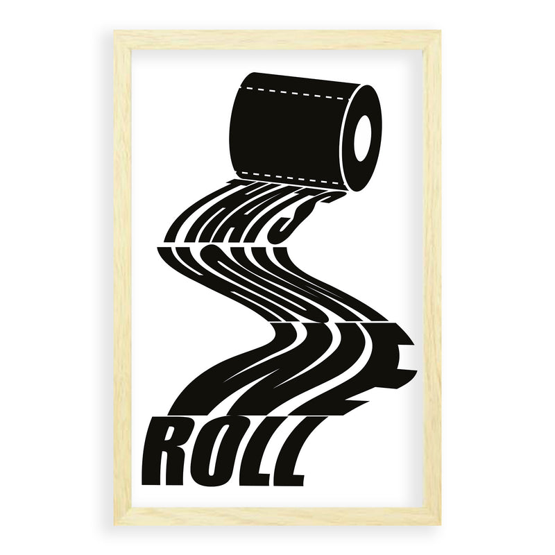 This is how we roll I WC I Toillet I Badkamer I Typografie I Illustratie I Walljar.com