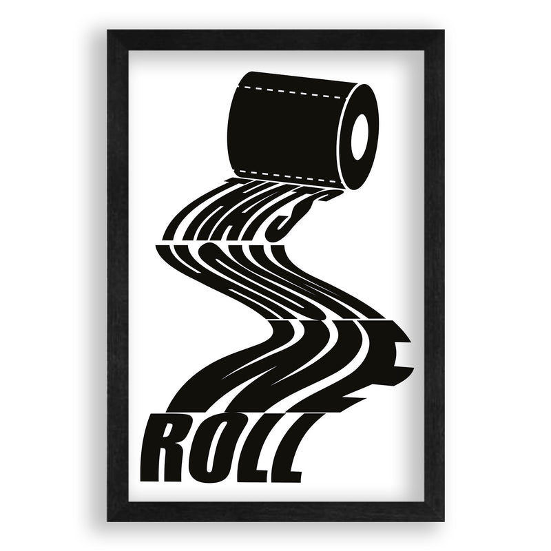 This is how we roll I WC I Toillet I Badkamer I Typografie I Illustratie I Walljar.com