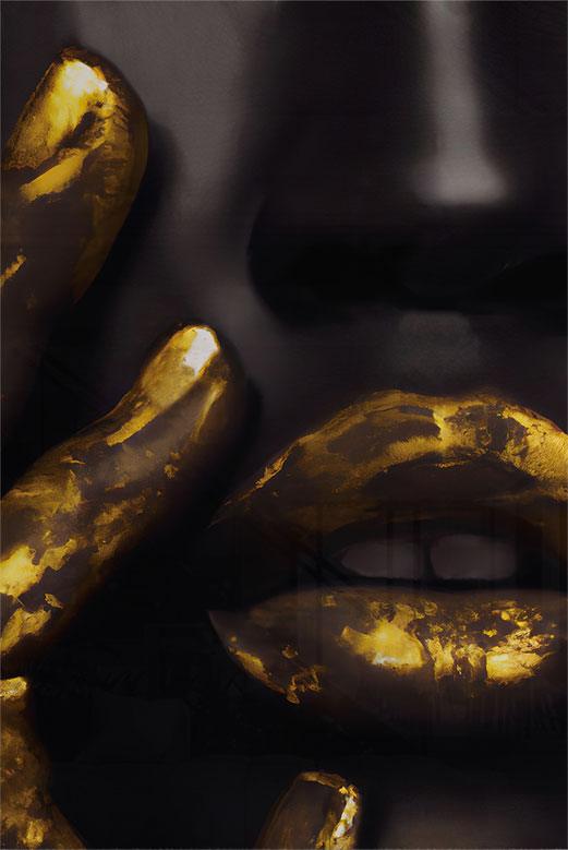 Golden Lips - Walljar