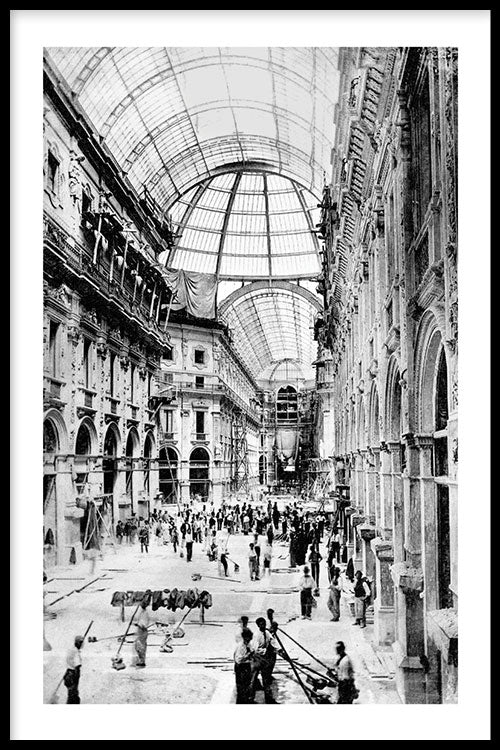 Bella Milano Galleria Vittorio Emanuele lV poster met lijst - Walljar