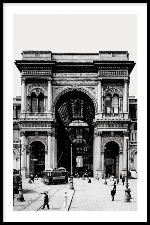 Bella Milano Galleria Vittorio Emanuele V poster met lijst - Walljar