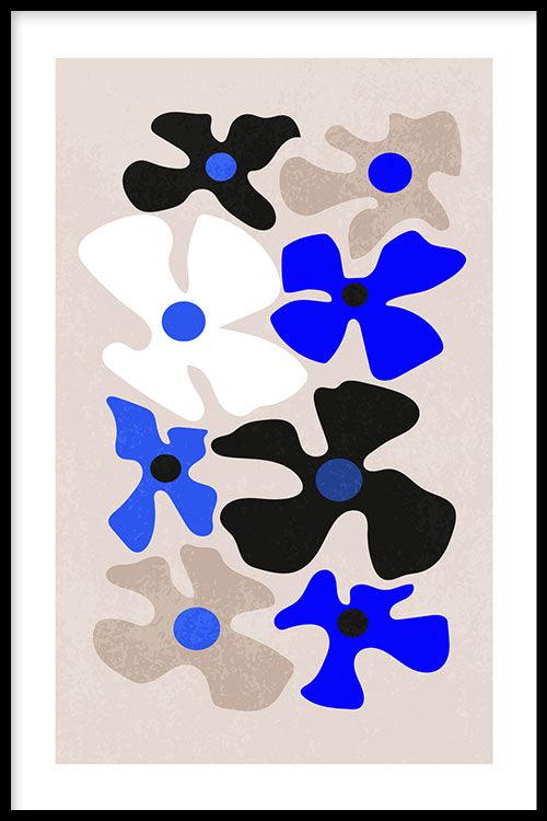 Abstract Flowers - Walljar