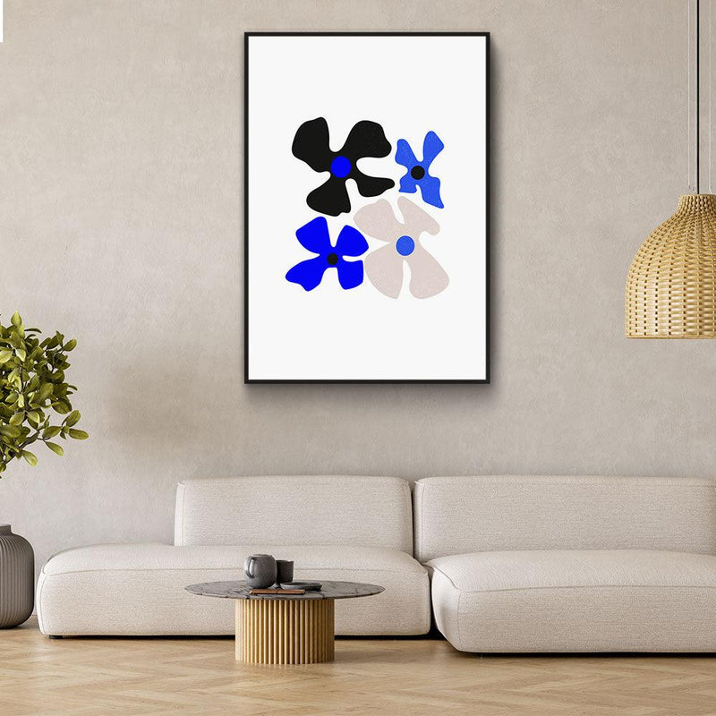 Abstract Flowers Square - Walljar