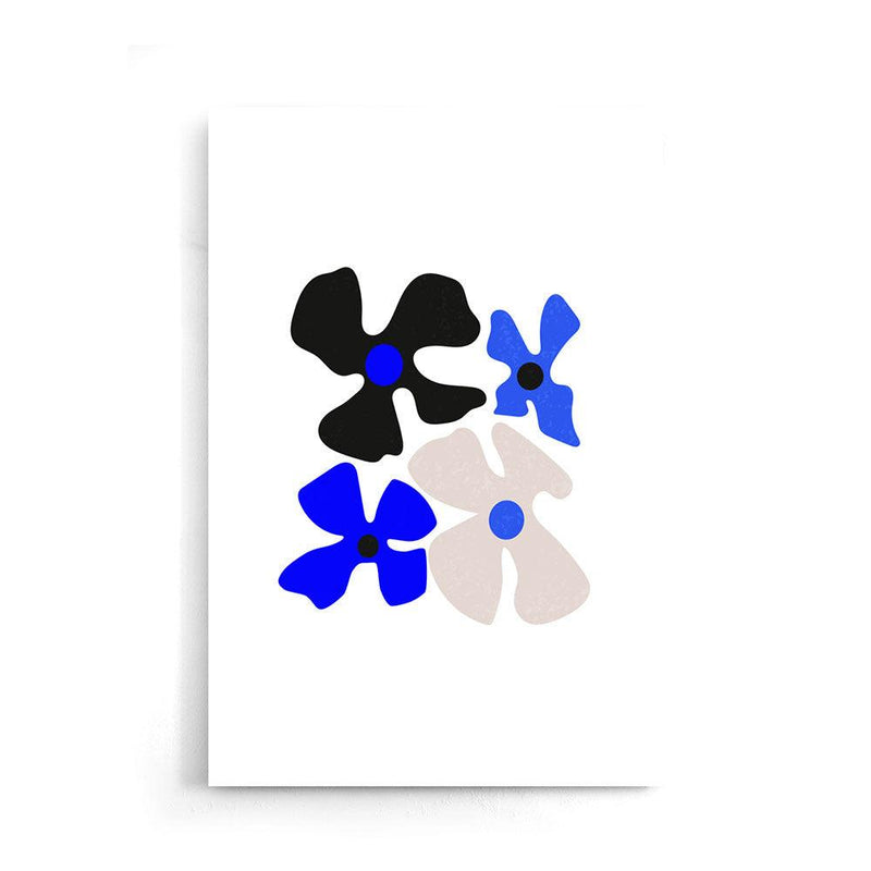Abstract Flowers Square - Walljar