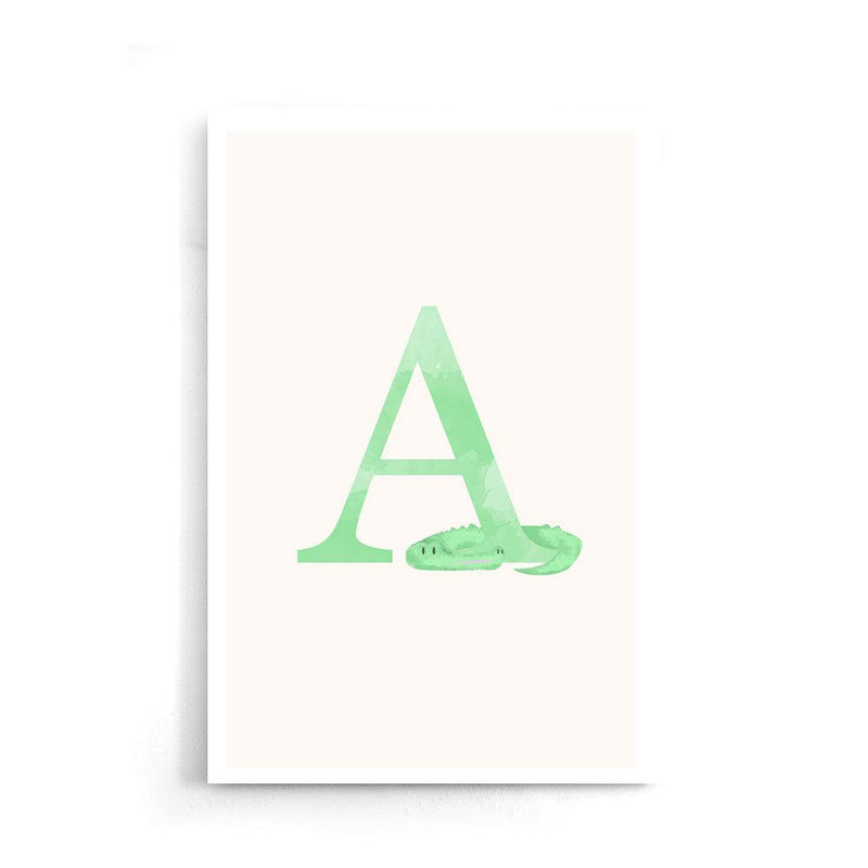 Krokodil alfabet poster