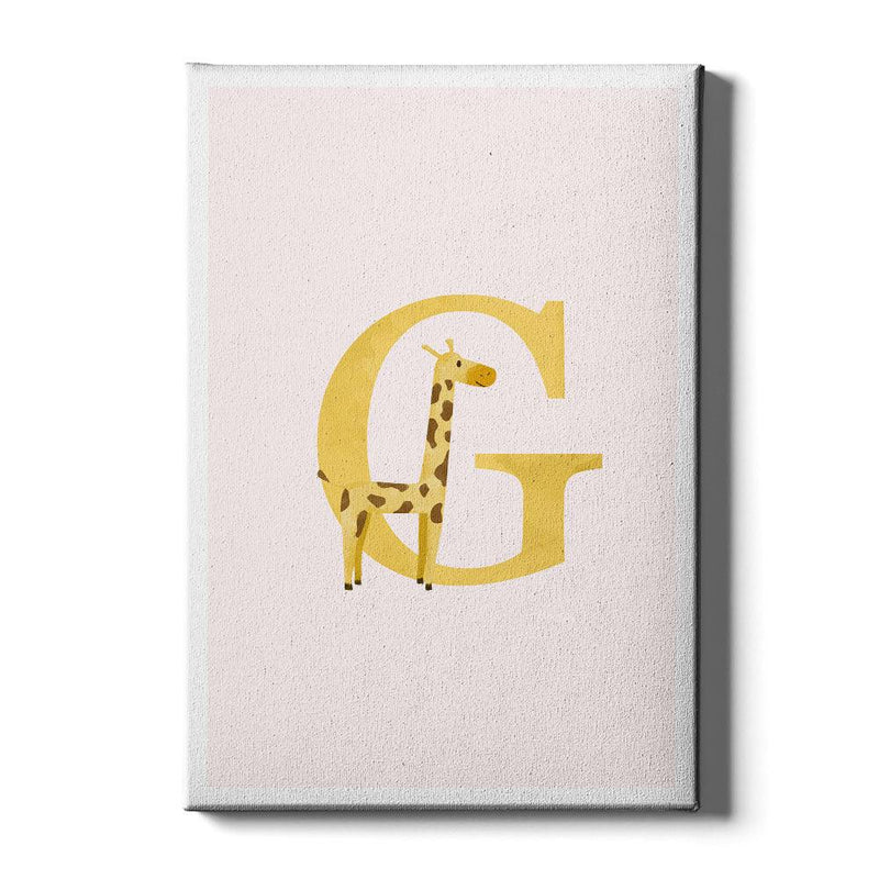 giraffe alfabet poster