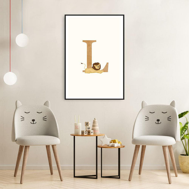 leeuw alfabet poster