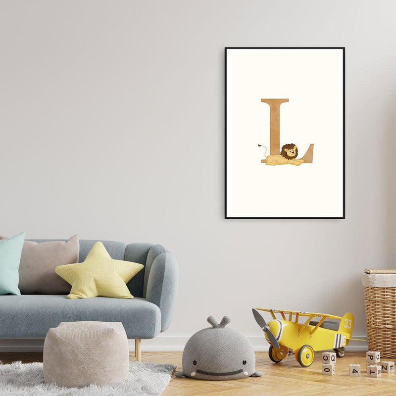 leeuw alfabet poster