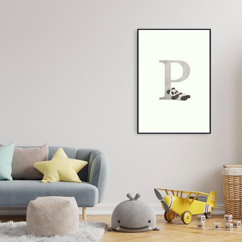 panda alfabet poster