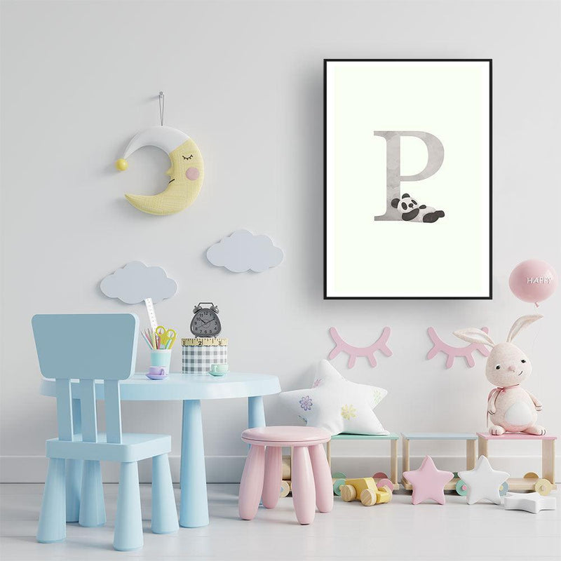 panda alfabet poster