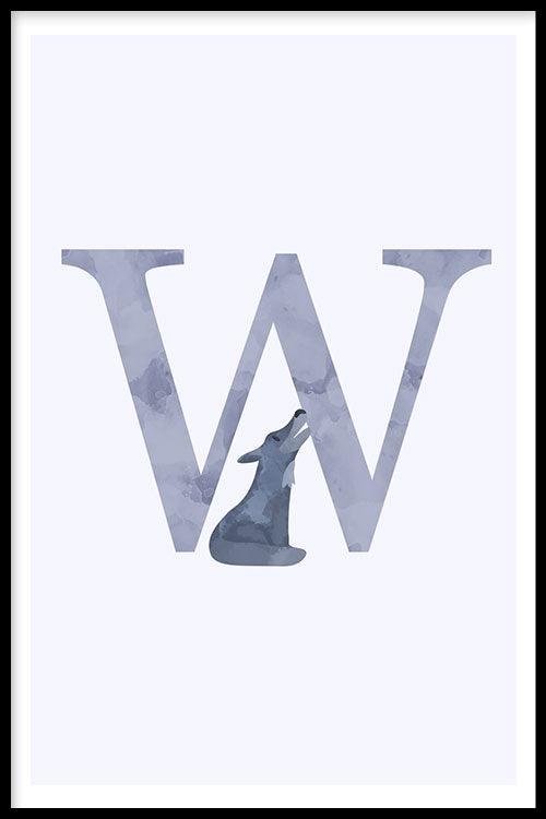 wolf alfabet poster