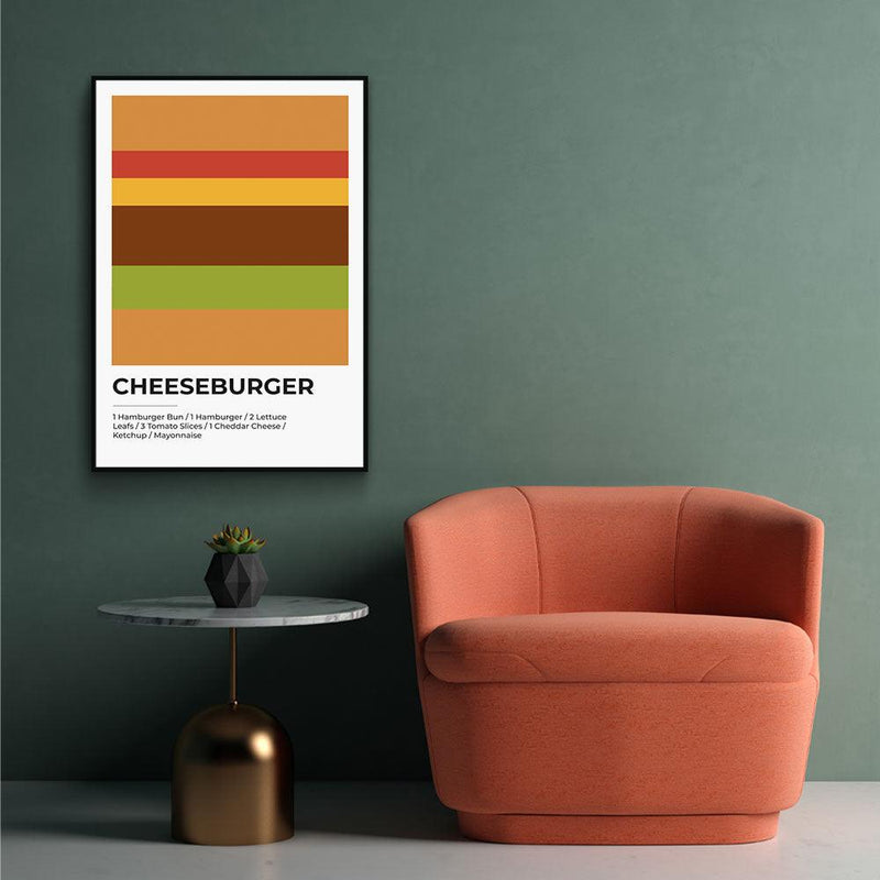 Cheeseburger Abstract - Walljar
