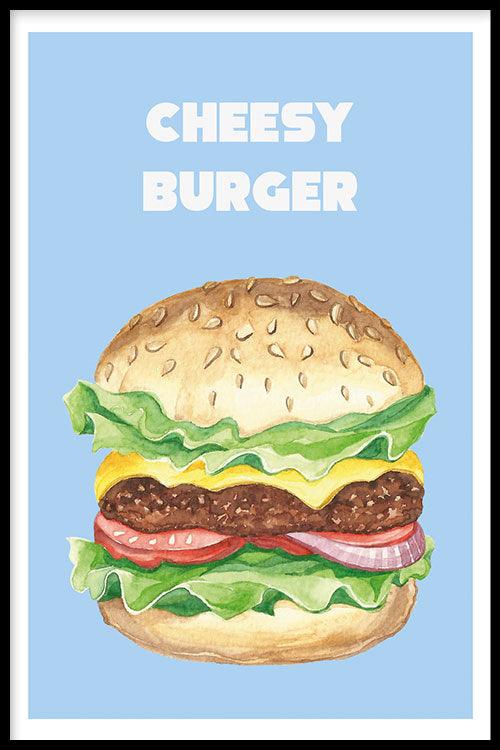 Cheesy Burger - Walljar