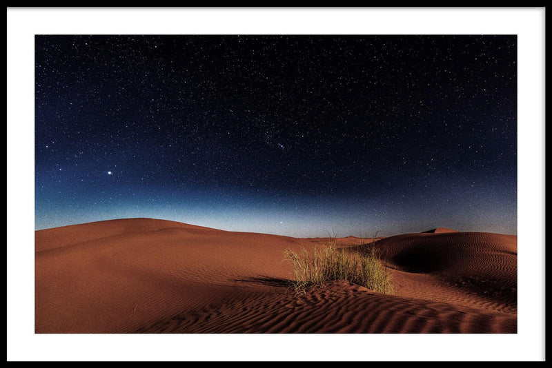 Nacht woestijn poster