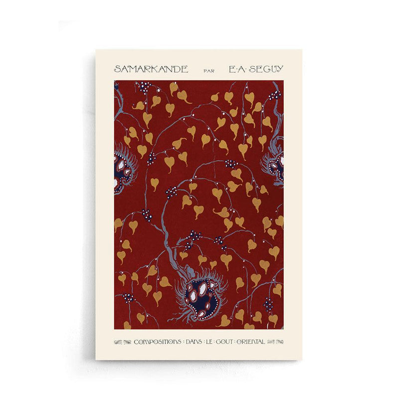 Emile-Alain Séguy - Art Nouveau Flower pattern I - Walljar