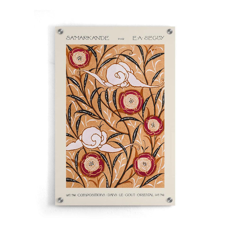 Emile-Alain Séguy - Art Nouveau Flower pattern II - Walljar