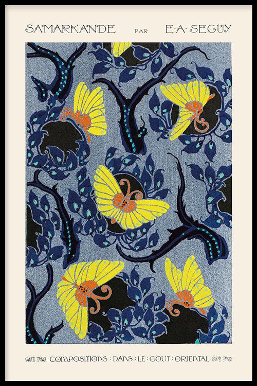 Emile-Alain Séguy - Butterfly Art Nouveau - Walljar