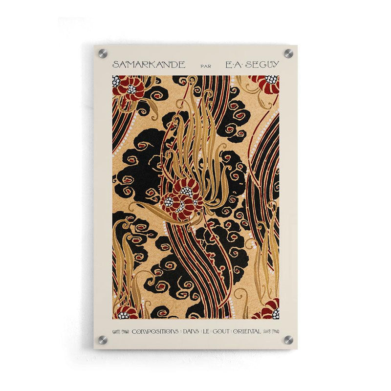 Emile-Alain Séguy - Flower pattern Art Deco II - Walljar