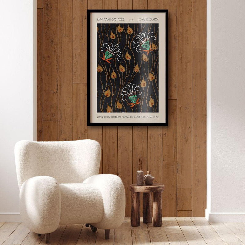 Emile-Alain Séguy - Flower pattern Art Deco IV - Walljar