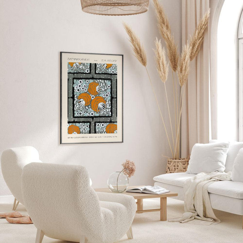 Emile-Alain Séguy - Flower pattern Art Nouveau I - Walljar