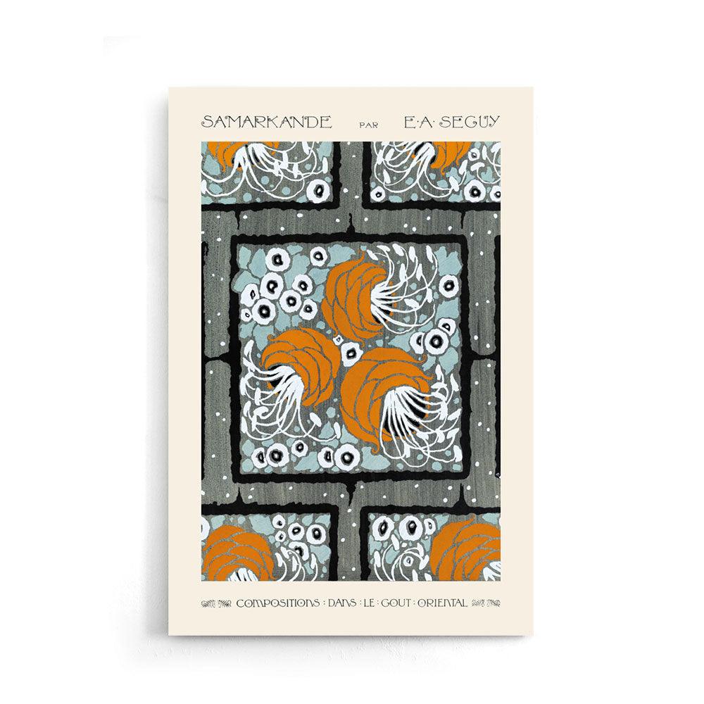 Emile-Alain Séguy - Flower pattern Art Nouveau I poster bestellen