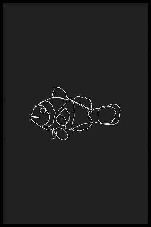 Order the Finding Nemo Line Art poster online | walljar.com