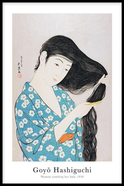 Goyō Hashiguchi - Woman Combing Her Hair - Walljar