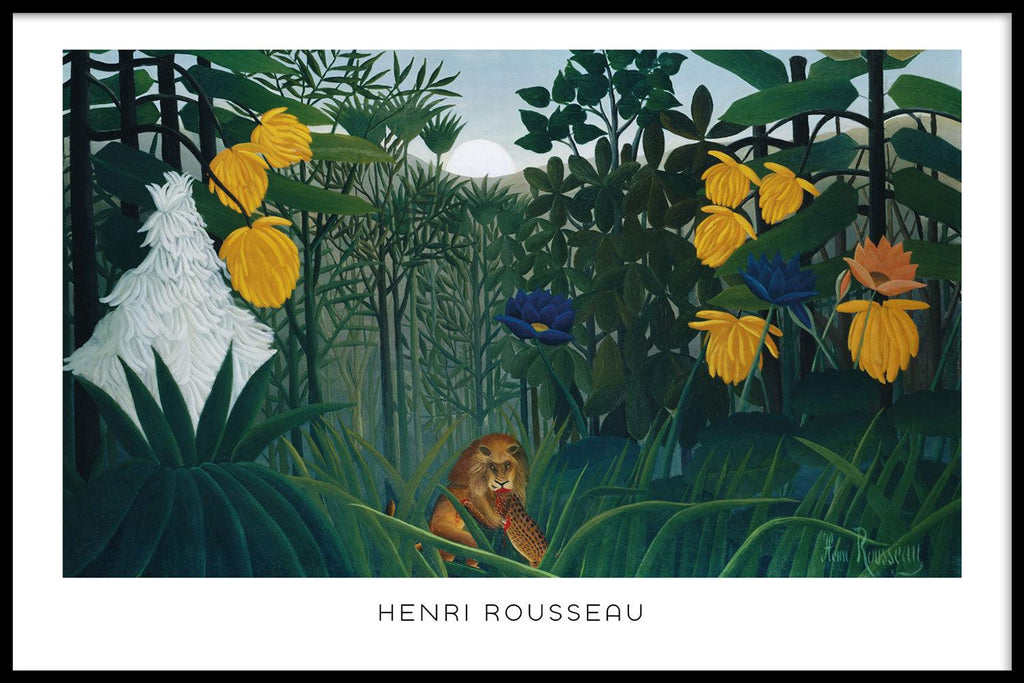 Henri Rousseau - The Repast of the Lion - Cool Cut Painting Remake