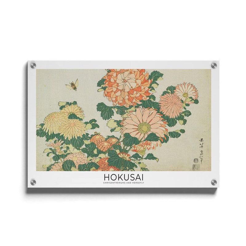 Hokusai - Chrysanthemums and Horsefly - Walljar