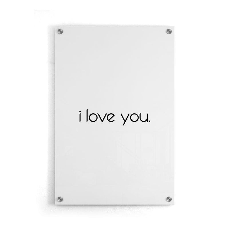 Order typography poster I Love You