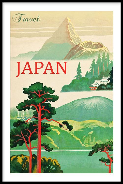 Japan Landschap Vintage - Walljar