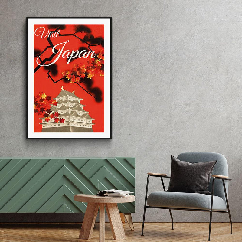 Japan Rode Tempel - Walljar